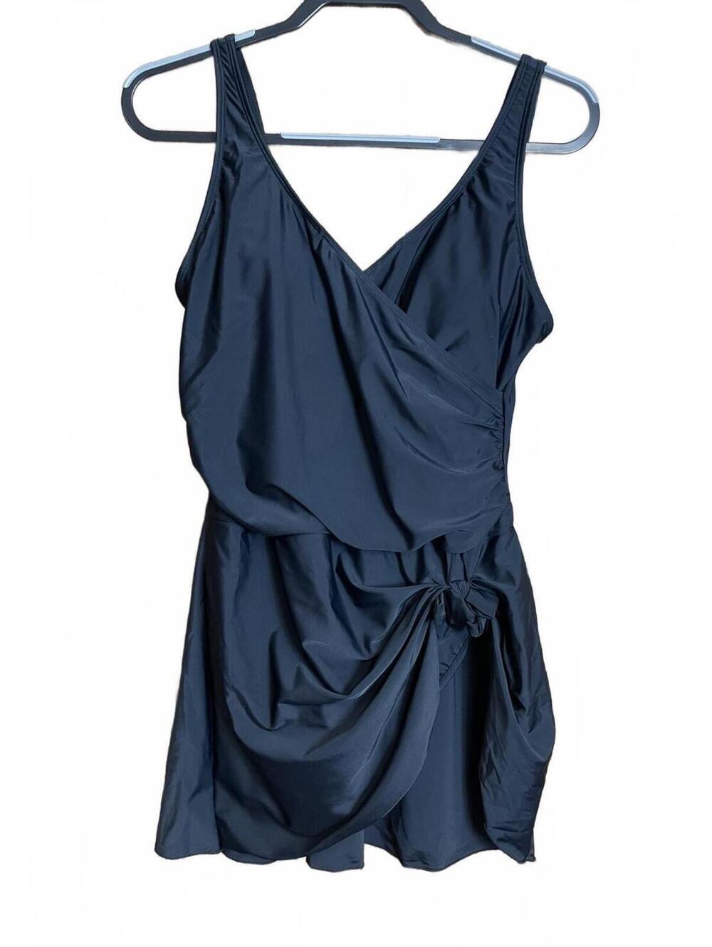 Halara NWT skirted 1 piece black swimsuit